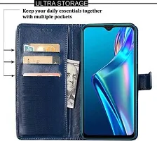 Rahishi Flip Cover Compatible for  Oppo A12 Blue-thumb2