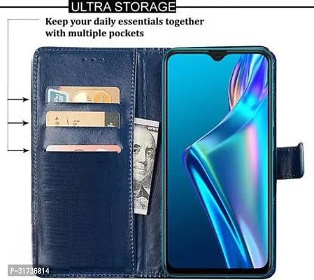 Rahishi Flip Cover Compatible for  Oppo A12 Blue-thumb3