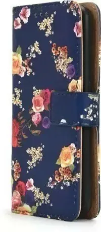 Rahishi Flip Cover Compatible for Realme Narzo 20/Flower Blue Back Cover Soft Silicon Tpu Flip Cover Purple,Blue-thumb3