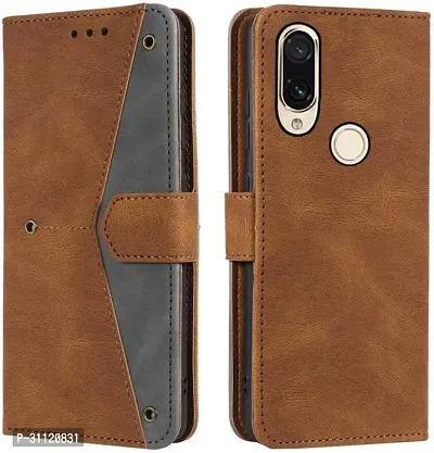 Flip Cover Compatible for Mi Redmi Y3 Flip Cover Redmi Y3 Back cover Redmi 7 Flip Cover Redmi Y3 mobile back cover Xiaomi Redmi Y3 Flip Cover Executive Brown, Magnetic Closure-thumb4