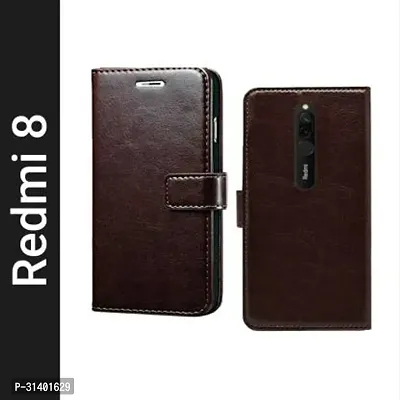 Stylish Flip Cover Compatible for Mi Redmi 8