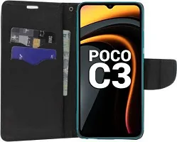 Trendy Flip Cover Compatible for POCO C3-thumb2