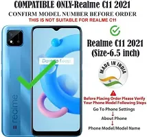 Rahishi Flip Cover Compatible for Realme C11 2021 Back Cover Soft Silicon Tpu Flip Cover Red-thumb1