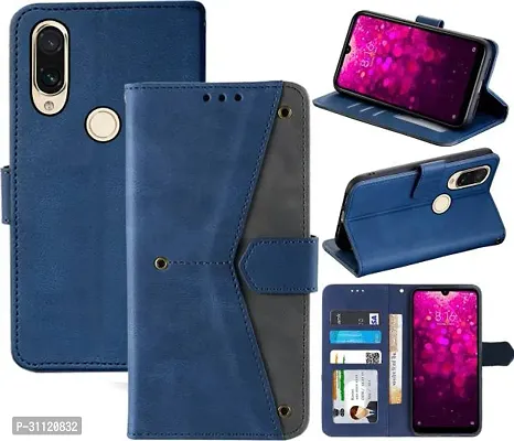 Flip Cover Compatible for Mi Redmi Y3 Flip Cover Redmi Y3 Back cover Redmi 7 Flip Cover Redmi Y3 mobile back cover Xiaomi Redmi Y3 Flip Cover Executive Blue, Magnetic Closure-thumb0