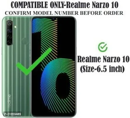 Rahishi Flip Cover Compatible for Realme Narzo 10 Back Cover Soft Silicon Tpu Flip Cover Black-thumb2