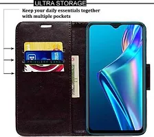 Rahishi Flip Cover Compatible for  Oppo A12 Brown-thumb2