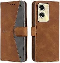 Oppo A59 Flip Cover Rahishi Flip Cover Compatible for Oppo A59 Cover, Executive Brown, Magnetic Closure-thumb3