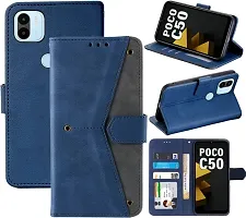 Stylish Solid Flip Cover for POCO C3-thumb4