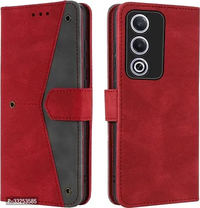 Stylish Flip Flop Cover for Oppo A3 Pro 5G - Red-thumb2