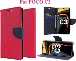 Trendy Flip Cover Compatible for POCO C3-thumb1