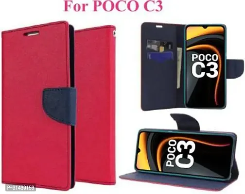 Trendy Flip Cover Compatible for POCO C3-thumb2