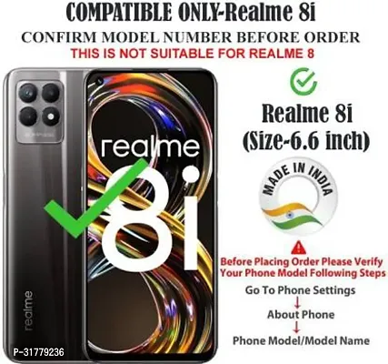 Trendy Flip Cover Compatible for Realme 8i Back Cover-thumb2