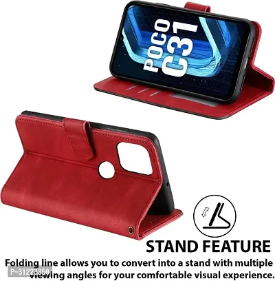 Stylish Flip Cover Compatible for Poco C31-thumb3