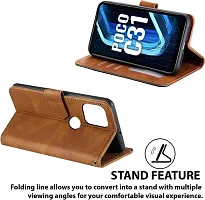 Stylish Flip Cover Compatible for Poco C31-thumb2