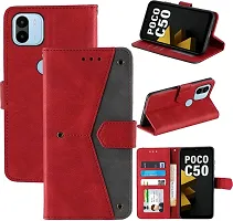 Stylish Solid Flip Cover for POCO C3-thumb4