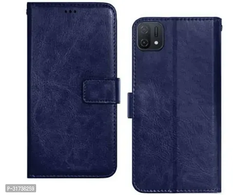 Rahishi Flip Cover Compatible for  Oppo A16k Blue-thumb0