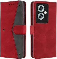 Oppo A79 5G Flip Cover Rahishi Flip Cover Compatible for Oppo A59 Cover, Executive Red, Magnetic Closure-thumb3