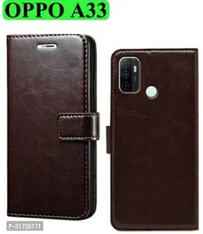 Classy Compatible for Oppo A33 Flip Cover Oppo A33 2020 Brown