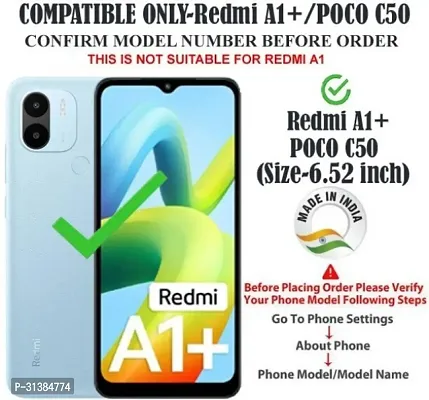 Stylish Flip Cover Compatible for Mi Redmi A1 Plus-thumb2