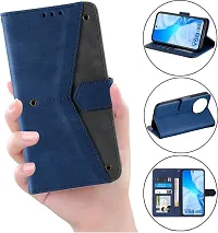 Rahishi Artificial Leather Flip Cover Compatible for vivo Y58 5G CPH2665 Designed Blue-thumb4