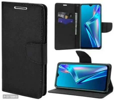 Rahishi Flip Cover Compatible for  Oppo A12 Black-thumb3