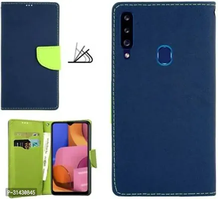 Flip Cover Compatible for Samsung Galaxy A20s Blue