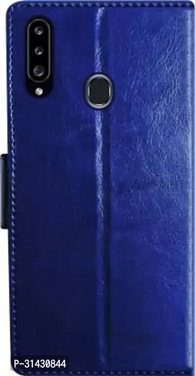 Flip Cover Compatible for Samsung Galaxy A20s Blue