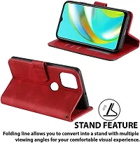 Stylish Artificial Leather Flip Cover for Realme C12-thumb2