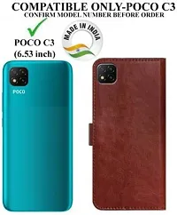 Trendy Flip Cover Compatible for POCO C3-thumb1