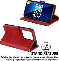 Stylish Solid Flip Cover for POCO C65 4G-thumb3