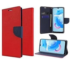 Rahishi Flip Cover Compatible for Realme C11 2021 Back Cover Soft Silicon Tpu Flip Cover Red-thumb2