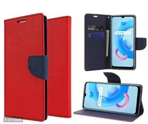 Rahishi Flip Cover Compatible for Realme C11 2021 Back Cover Soft Silicon Tpu Flip Cover Red-thumb3