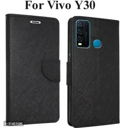 Trendy Soft TPU Silicone  Flip Cover Compatible for Vivo Y30 Back Cover-thumb0