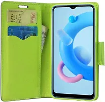 Rahishi Flip Cover Compatible for Realme C20 Back Cover Soft Silicon Tpu Flip Cover Blue-thumb1