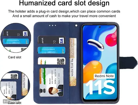 Stylish Flip Cover Compatible for Mi Redmi Note 11S-thumb2