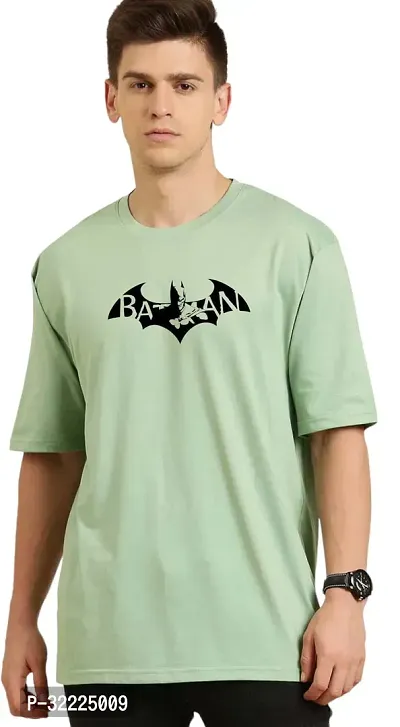 Comfortable Light Green Cotton Tees For Men-thumb0