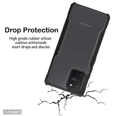 CSK Galaxy S10 Lite Case Back Cover Shockproof Bumper Crystal Clear Camera Protection | Acrylic Transparent Eagle Cover for Galaxy S10 Lite (Black).-thumb3