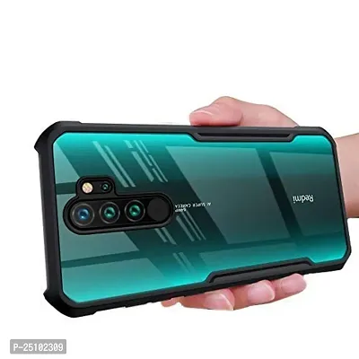 CSK Redmi 9 Prime Case Back Cover Shockproof Bumper Crystal Clear Camera Protection | Acrylic Transparent Eagle Cover for Redmi 9 Prime (Black).-thumb2