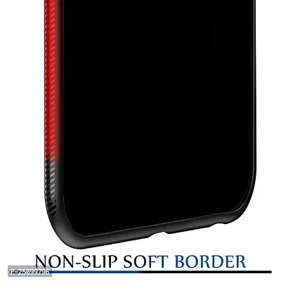 CSK Glass Back Case Cover for Oppo Reno 7 Luxury Toughened Shockproof TPU Bumper Case Cover Designed for Oppo Reno 7 (Black)-thumb5