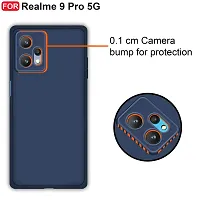 CSK Back Cover Realme 9 Pro Scratch Proof | Flexible | Matte Finish | Soft Silicone Mobile Cover Realme 9 Pro (Blue)-thumb2