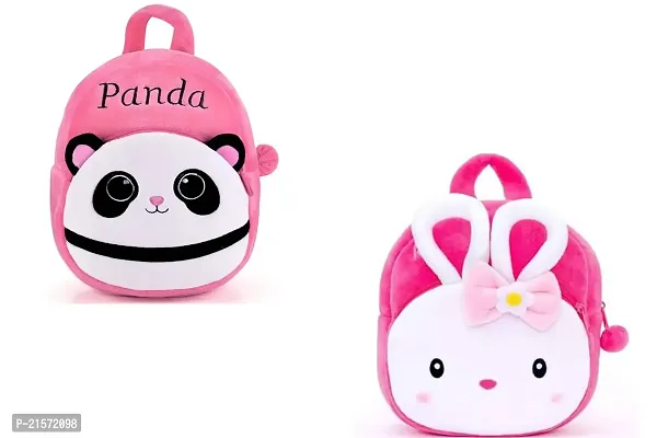 CSK Panda Pink  Konggi Combo Kids School Bag Cute Backpacks for Girls/Boys/Animal Cartoon Mini Travel Bag Backpack for Kids Girl Boy 2-6 Years