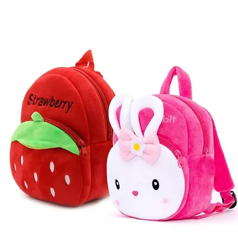 Cartoon Theme School Bags for Kids Pack of 2