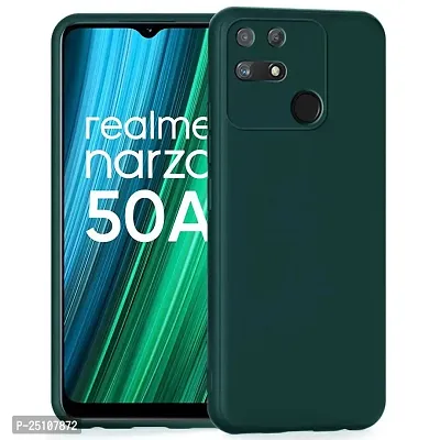 CSK Back Cover Realme Narzo 50A Scratch Proof | Flexible | Matte Finish | Soft Silicone Mobile Cover Realme Narzo 50A (Green)