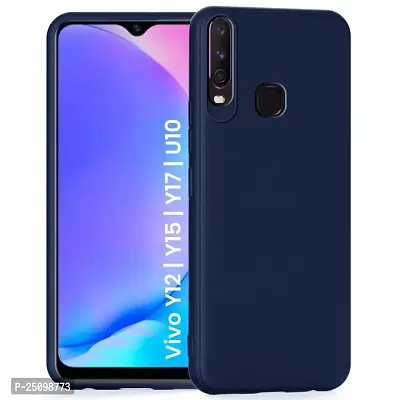 CSK Back Cover Vivo Y17 Scratch Proof | Flexible | Matte Finish | Soft Silicone Mobile Cover Vivo Y17 (Blue)