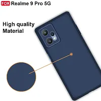 CSK Back Cover Realme 9 Pro Scratch Proof | Flexible | Matte Finish | Soft Silicone Mobile Cover Realme 9 Pro (Blue)-thumb4