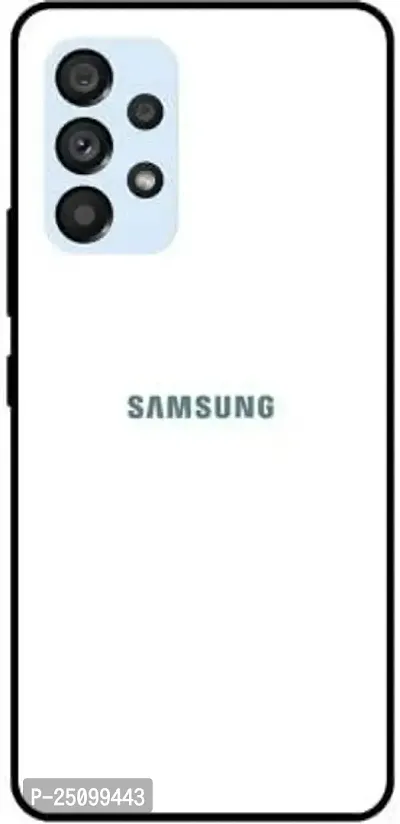 CSK Glass Back Case Cover for Samusng Galaxy A53 5G Luxury Toughened Shockproof TPU Bumper Case Cover Designed for Samusng Galaxy A53 5G (White)