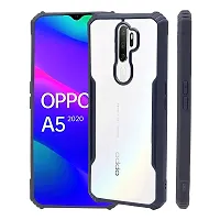 CSK Oppo A9 2020 Case Back Cover Shockproof Bumper Crystal Clear Camera Protection | Acrylic Transparent Eagle Cover for Oppo A9 2020 (Black).-thumb3