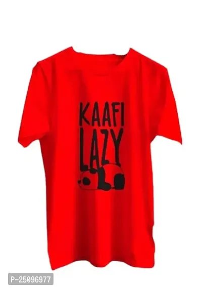 CSK Store Kaafi Lazy Panda Design Printed Round Neck for Men