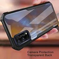 CSK Realme 7 Pro Case Back Cover Shockproof Bumper Crystal Clear Camera Protection | Acrylic Transparent Eagle Cover for Realme 7 Pro (Black).-thumb1