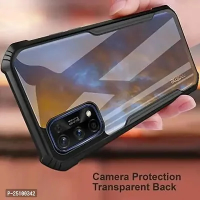 CSK Realme 7 Pro Case Back Cover Shockproof Bumper Crystal Clear Camera Protection | Acrylic Transparent Eagle Cover for Realme 7 Pro (Black).-thumb2